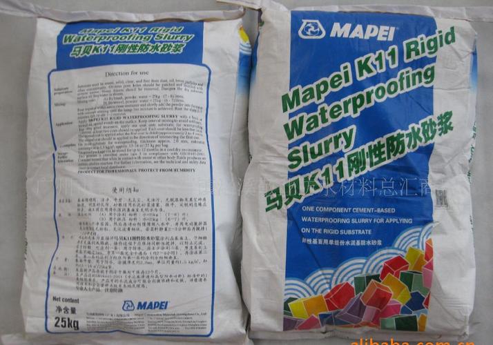 产品概述: 马贝k11刚性防水浆料是一种改性水泥基粉状材料,由多种